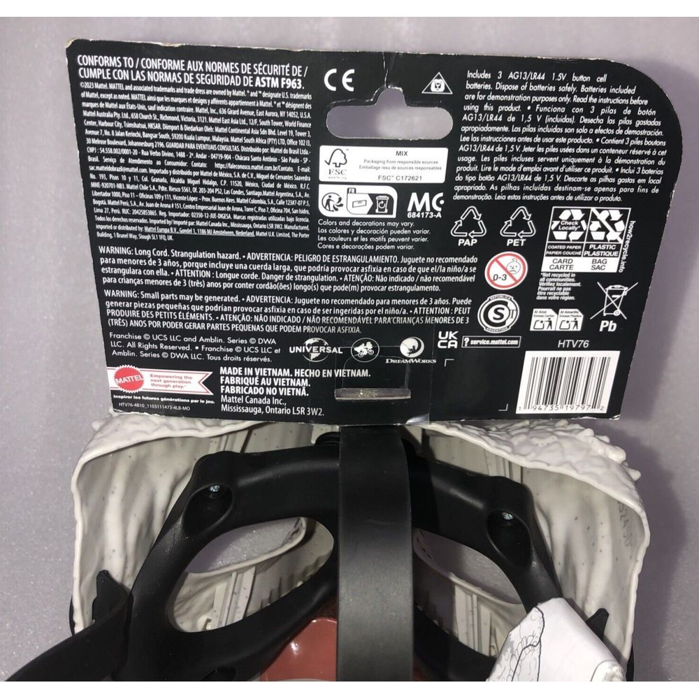 Jurassic World Chaos Theory ATROCIRAPTOR GHOST DINOSAUR MASK With Roar Sound NEW - Picture 11 of 13